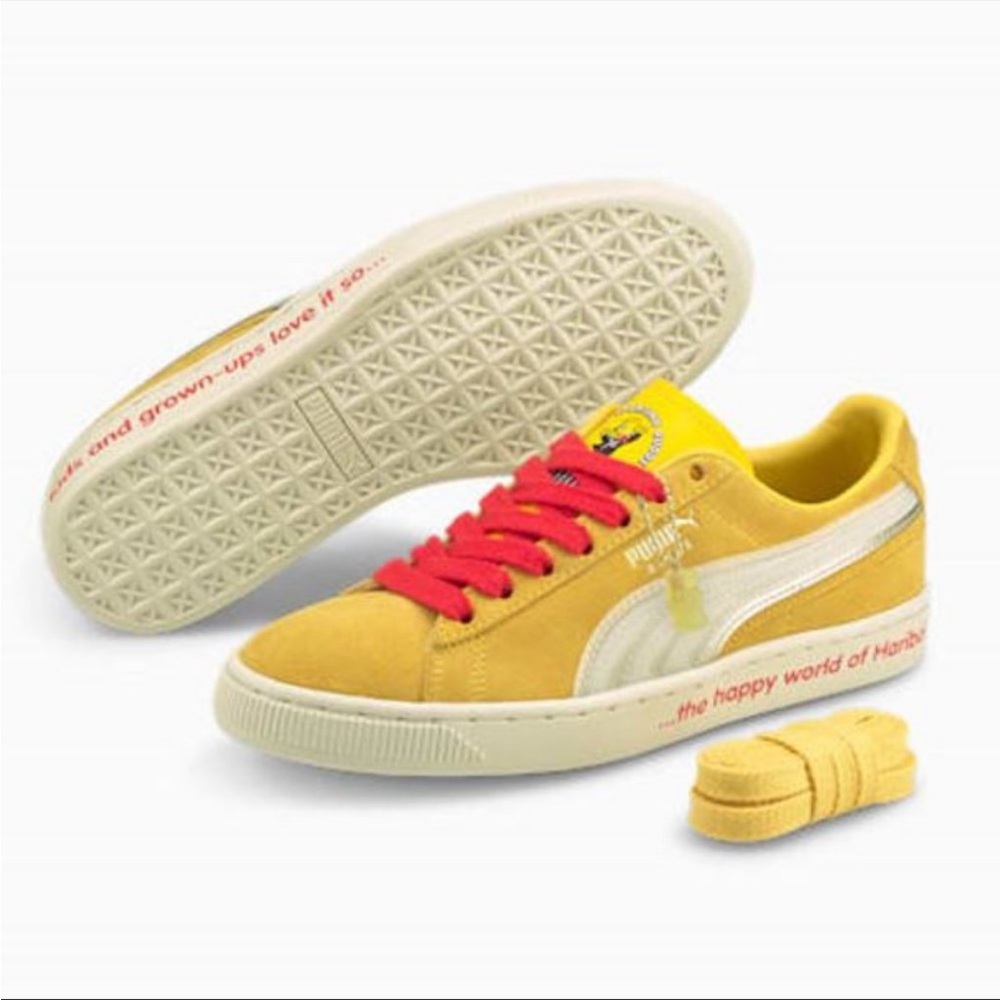 Puma x Haribo Youth Suede Triplex 'Mimosa-Whisper White' 382839-01 size 3.5